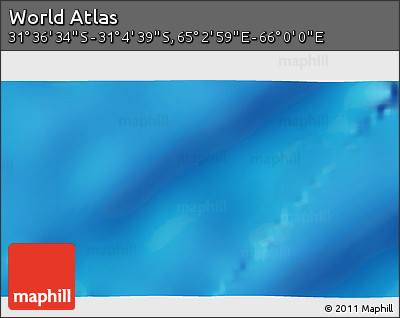 Shaded Relief 3D Map of the Area around 31° 20' 36" S, 65° 31' 30" E