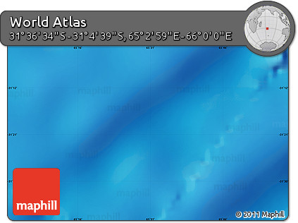 Physical Map of the Area around 31° 20' 36" S, 65° 31' 30" E
