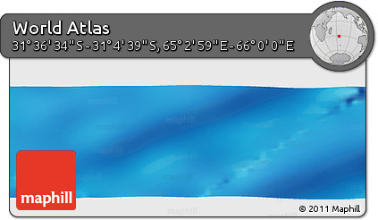 Shaded Relief Panoramic Map of the Area around 31° 20' 36" S, 65° 31' 30" E