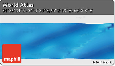 Shaded Relief Panoramic Map of the Area around 31° 20' 36" S, 65° 31' 30" E