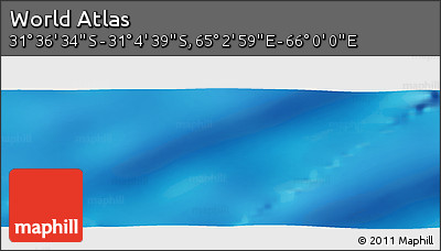 Shaded Relief Panoramic Map of the Area around 31° 20' 36" S, 65° 31' 30" E