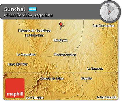 Physical Map of Sunchal