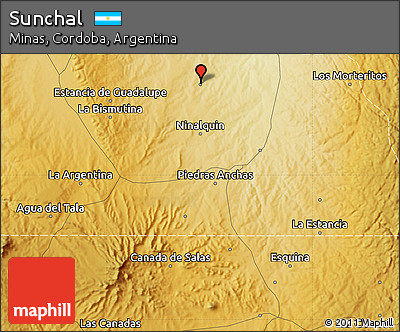 Physical Map of Sunchal