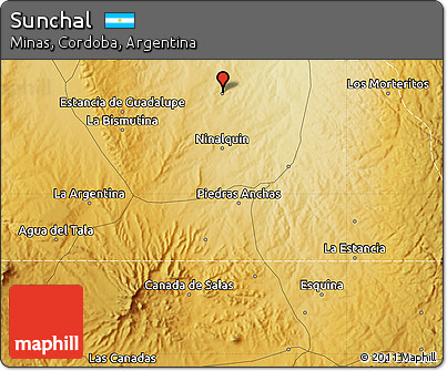 Physical Map of Sunchal