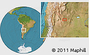 Satellite Location Map of the area around 31° 20' 36" S, 66° 13' 29" W