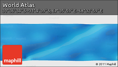Physical Panoramic Map of the Area around 31° 20' 36" S, 68° 4' 29" E