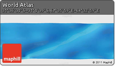 Physical Panoramic Map of the Area around 31° 20' 36" S, 68° 4' 29" E