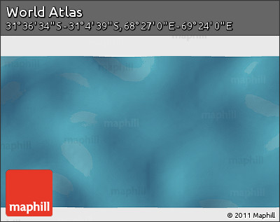 Satellite 3D Map of the Area around 31° 20' 36" S, 68° 55' 30" E