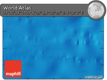 Physical Map of the Area around 31° 20' 36" S, 6° 1' 30" E