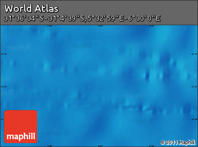 Physical Map of the Area around 31° 20' 36" S, 6° 1' 30" E