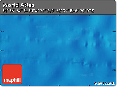 Physical Map of the Area around 31° 20' 36" S, 6° 1' 30" E
