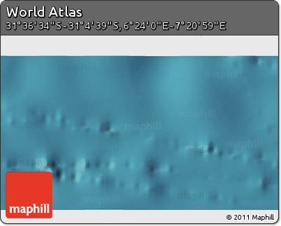 Satellite 3D Map of the Area around 31° 20' 36" S, 6° 52' 30" E