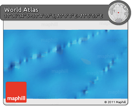 Physical 3D Map of the Area around 31° 20' 36" S, 70° 37' 30" E