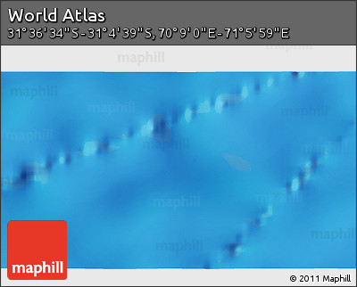 Physical 3D Map of the Area around 31° 20' 36" S, 70° 37' 30" E