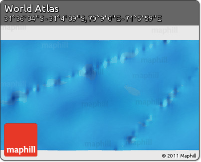 Physical 3D Map of the Area around 31° 20' 36" S, 70° 37' 30" E