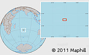 Gray Location Map of the area around 31° 20' 36" S, 70° 37' 30" E