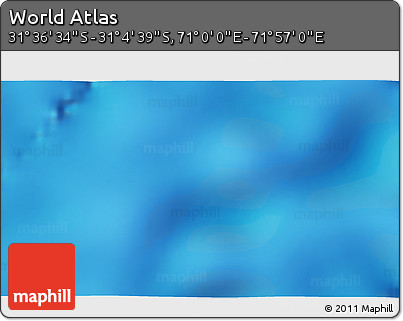 Shaded Relief 3D Map of the Area around 31° 20' 36" S, 71° 28' 29" E