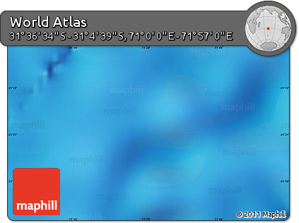 Physical Map of the Area around 31° 20' 36" S, 71° 28' 29" E