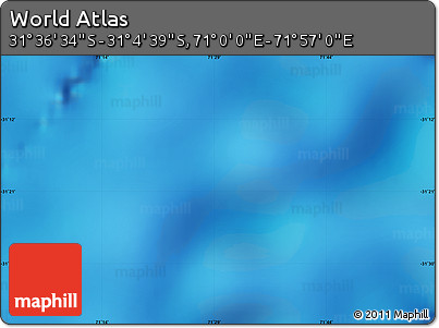 Physical Map of the Area around 31° 20' 36" S, 71° 28' 29" E