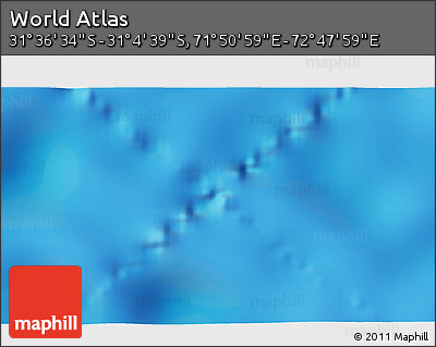 Physical 3D Map of the Area around 31° 20' 36" S, 72° 19' 29" E