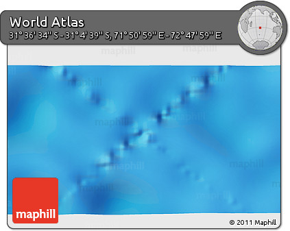 Shaded Relief 3D Map of the Area around 31° 20' 36" S, 72° 19' 29" E