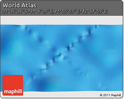 Shaded Relief 3D Map of the Area around 31° 20' 36" S, 72° 19' 29" E