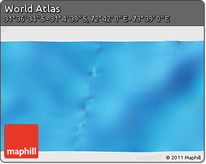 Physical 3D Map of the Area around 31° 20' 36" S, 73° 10' 30" E