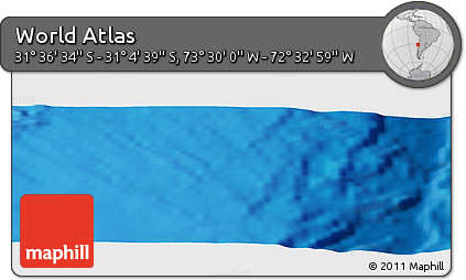 Physical Panoramic Map of the Area around 31° 20' 36" S, 73° 1' 30" W