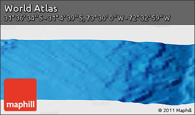 Physical Panoramic Map of the Area around 31° 20' 36" S, 73° 1' 30" W