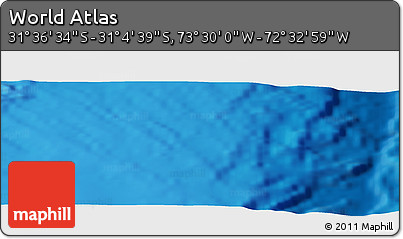 Physical Panoramic Map of the Area around 31° 20' 36" S, 73° 1' 30" W