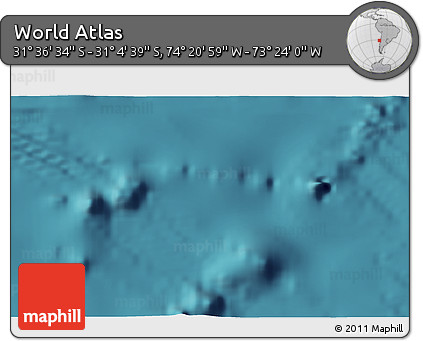 Satellite 3D Map of the Area around 31° 20' 36" S, 73° 52' 30" W