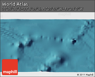 Satellite 3D Map of the Area around 31° 20' 36" S, 73° 52' 30" W
