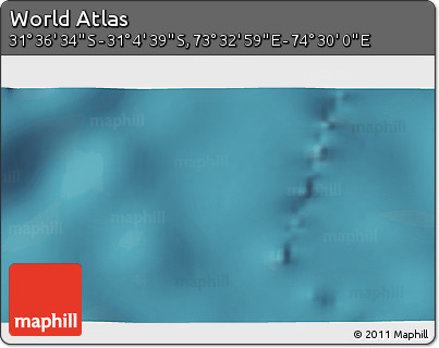 Satellite 3D Map of the Area around 31° 20' 36" S, 74° 1' 30" E