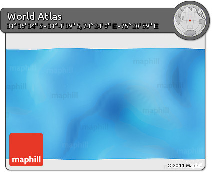 Physical 3D Map of the Area around 31° 20' 36" S, 74° 52' 30" E