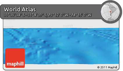 Physical Panoramic Map of the Area around 31° 20' 36" S, 74° 43' 29" W