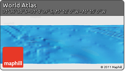 Physical Panoramic Map of the Area around 31° 20' 36" S, 74° 43' 29" W