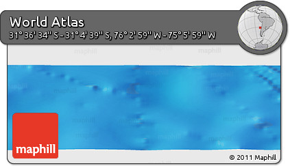 Physical Panoramic Map of the Area around 31° 20' 36" S, 75° 34' 29" W