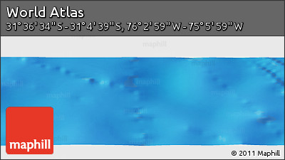 Physical Panoramic Map of the Area around 31° 20' 36" S, 75° 34' 29" W