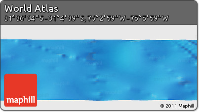 Physical Panoramic Map of the Area around 31° 20' 36" S, 75° 34' 29" W