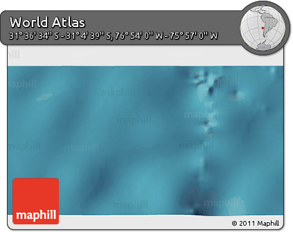 Satellite 3D Map of the Area around 31° 20' 36" S, 76° 25' 30" W