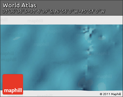 Satellite 3D Map of the Area around 31° 20' 36" S, 76° 25' 30" W