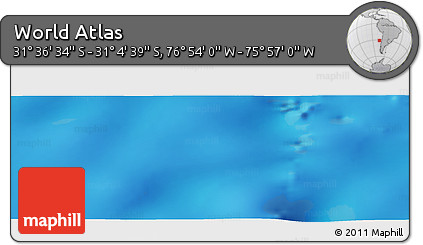 Physical Panoramic Map of the Area around 31° 20' 36" S, 76° 25' 30" W