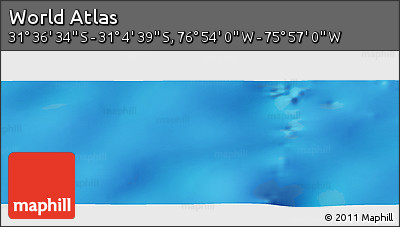 Physical Panoramic Map of the Area around 31° 20' 36" S, 76° 25' 30" W