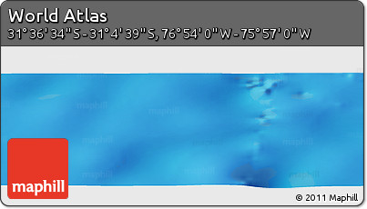Physical Panoramic Map of the Area around 31° 20' 36" S, 76° 25' 30" W