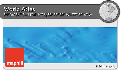 Physical Panoramic Map of the Area around 31° 20' 36" S, 78° 7' 30" W