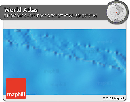 Physical 3D Map of the Area around 31° 20' 36" S, 78° 58' 29" W