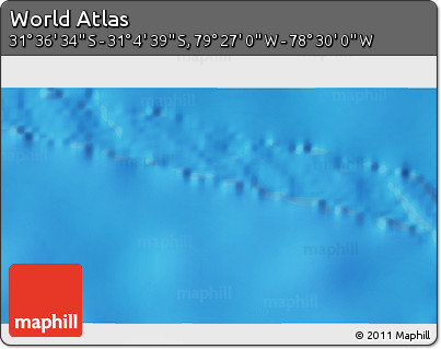 Physical 3D Map of the Area around 31° 20' 36" S, 78° 58' 29" W