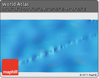 Physical 3D Map of the Area around 31° 20' 36" S, 80° 49' 29" E