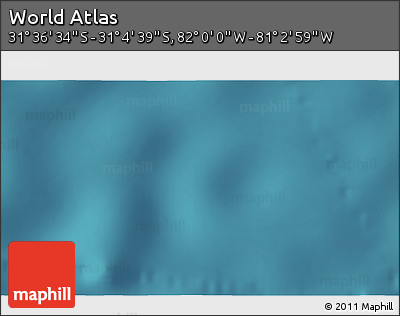 Satellite 3D Map of the Area around 31° 20' 36" S, 81° 31' 30" W