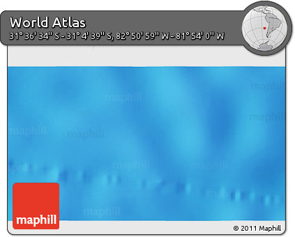 Shaded Relief 3D Map of the Area around 31° 20' 36" S, 82° 22' 30" W